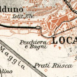 Waldin Locarno environs map, 1909 digital map