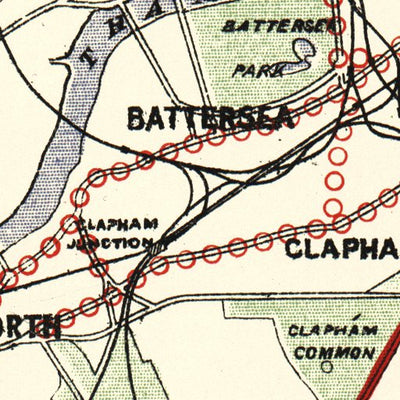 Waldin London City Council Tramway network map, 1904 digital map
