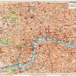 Waldin London city map, 1903 (legend in Russian) digital map