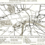 Waldin London railways and stations (Legend in Russian, monochrome), 1900 digital map