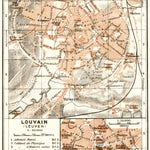 Waldin Louvain (Leuven) town plan, 1909 digital map