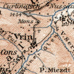 Waldin Lugnez Valley and environs map, 1909 digital map