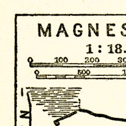Waldin Magnesia on the Maeander, map of the ancient site, 1905 digital map