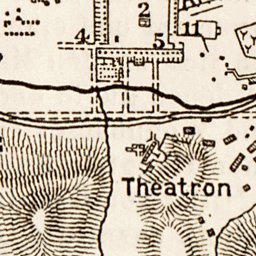 Waldin Magnesia on the Maeander, map of the ancient site, 1914 digital map