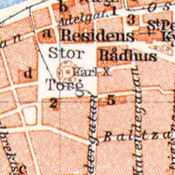 Waldin Malmö city map, 1911 digital map
