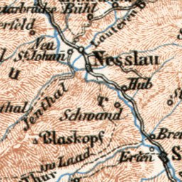 Waldin Map of Canton of Appenzell, 1909 digital map