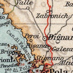 Waldin Map of Istria, 1905 digital map