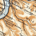 Waldin Map of the Course of the Rhine from Coblenz to Bingen, 1905 digital map