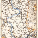 Waldin Map of the Course of the Rhine from Cologne to Bonn, 1905 digital map
