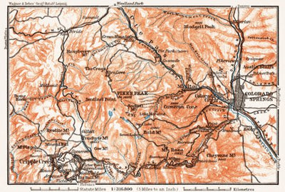 Waldin Map of the Environs of Colorado Springs, 1909 digital map