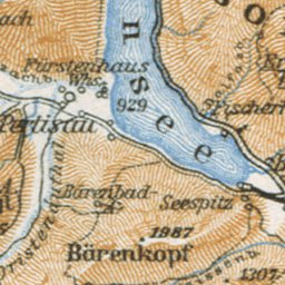 Map of the Lower Inn Valley - Unterinnthal, 1906 by Waldin | Avenza Maps