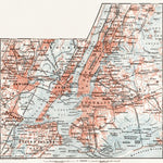 Waldin Map of the Nearer Environs of New York, 1909 digital map