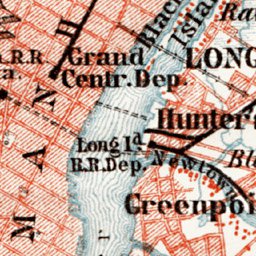 Waldin Map of the Nearer Environs of New York, 1909 digital map