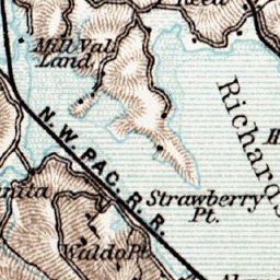 Waldin Map of the Nearer Environs of San Francisco, 1909 digital map