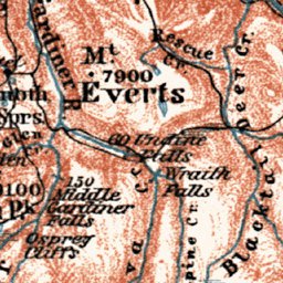 Waldin Map of the Yellowstone National Park, 1909 digital map