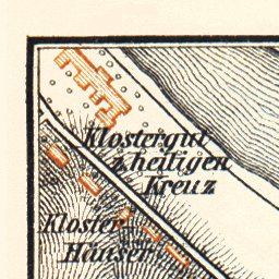 Waldin Meissen (Meißen) city map, 1887 digital map