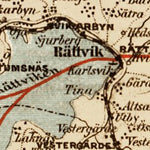 Waldin Middle Dalarna (Mellersta Dalarna), region map, 1899 digital map