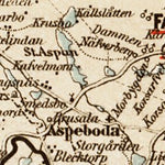 Waldin Middle Dalarna (Mellersta Dalarna), region map, 1899 digital map