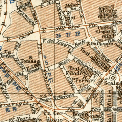 Waldin Milan (Milano) city map, 1929 digital map