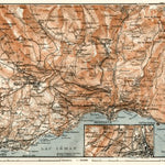 Waldin Montreux, Vevey and Environs map, 1913 digital map
