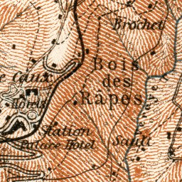 Waldin Montreux, Vevey and Environs map, 1913 digital map