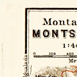 Waldin Montserrat Mountain and Monastery map, 1929 digital map