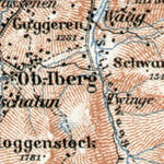 Waldin Muota Valley (Muotatal) environs, Pragel Pass and Sihl Valley (Sihltal) map, 1909 digital map