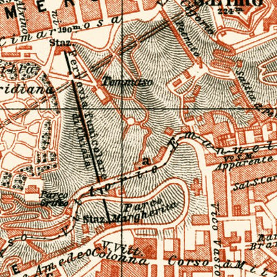 Waldin Naples (Napoli) city map, 1898 digital map