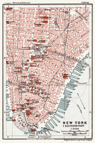 Waldin New York, Southern Part Map, 1909 digital map