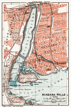 Waldin Niagara Falls town plan, 1909 digital map