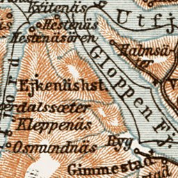Waldin Nordfjord and Sydlige Söndmöre, region map, 1931 digital map