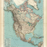 Waldin North America Map, 1905 digital map