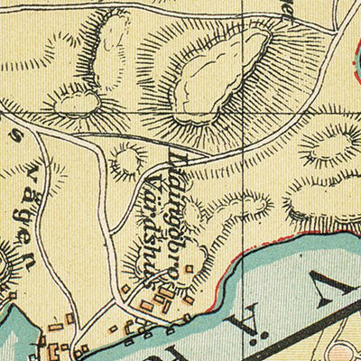 Waldin North-eastern environs of Stockholm, 1913 digital map