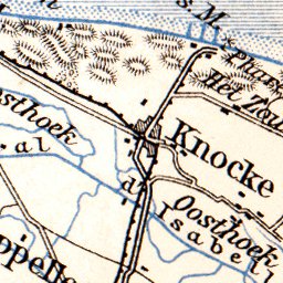 Waldin Northern environs of Ostend (Ostende), 1904 digital map
