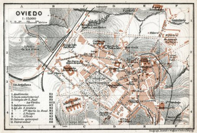 Waldin Oviedo city map, 1913 digital map