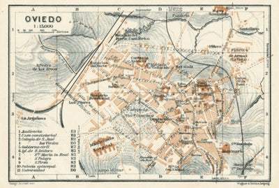 Waldin Oviedo city map, 1929 digital map