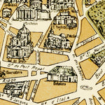 Waldin Paris, bird-eye panorama, 1903 digital map