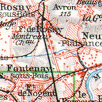 Waldin Paris environs map, 1910 digital map