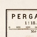Waldin Pergamon (τὸ Πέργαμον, Bergama) town plan, 1914 digital map
