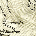 Waldin Pergamon site map (Bergama), 1905 digital map