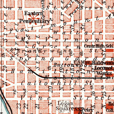 Waldin Philadelphia city map, 1909 digital map