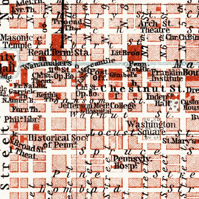 Waldin Philadelphia city map, 1909 digital map