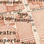 Waldin Pompei (Pompeii) museum site plan, 1898 digital map