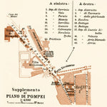 Waldin Pompei (Pompeii) town plan, strada dei Sepolcri, 1929 digital map