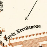 Waldin Pompei (Pompeii) town plan, strada dei Sepolcri, 1929 digital map
