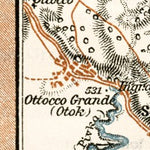 Waldin Postojna city map, grottes of Postojna map, 1929 digital map