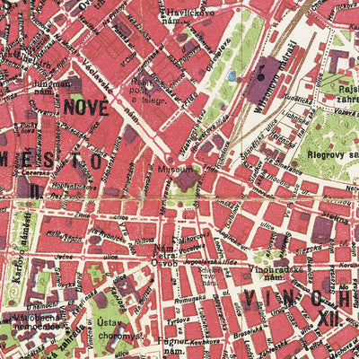Waldin Prague (Praha) city map, 1939 digital map