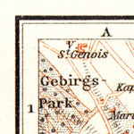 Waldin Pressburg (Bratislava) city map, 1913 digital map