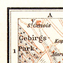 Waldin Pressburg (Bratislava) city map, 1913 digital map