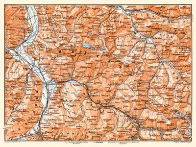 Waldin Ragatz, Prötigau and Montafon map, 1897 digital map